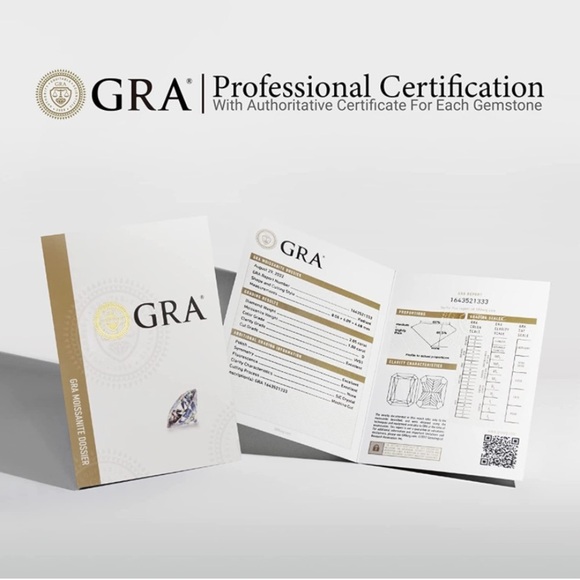 14k Certified 3 ct Colorless VVS1 Diamond Moissanite Ring - Picture 9 of 13